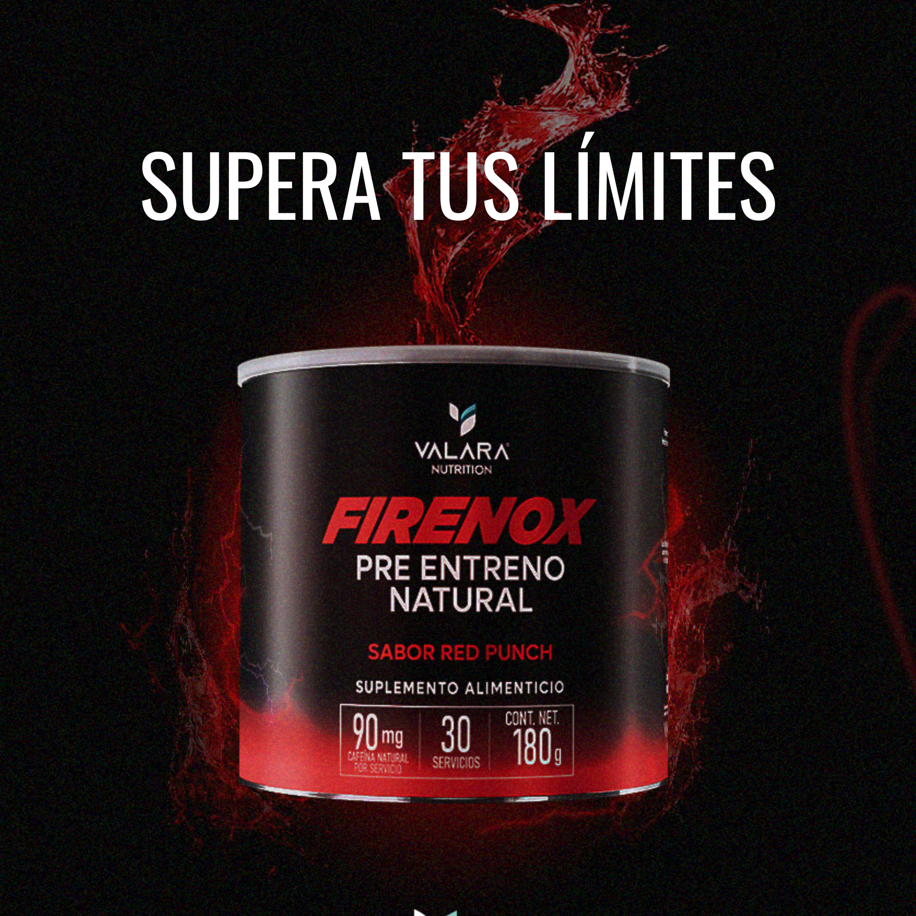 Firenox Pre-Entreno Natural sabor Red Punch 180g