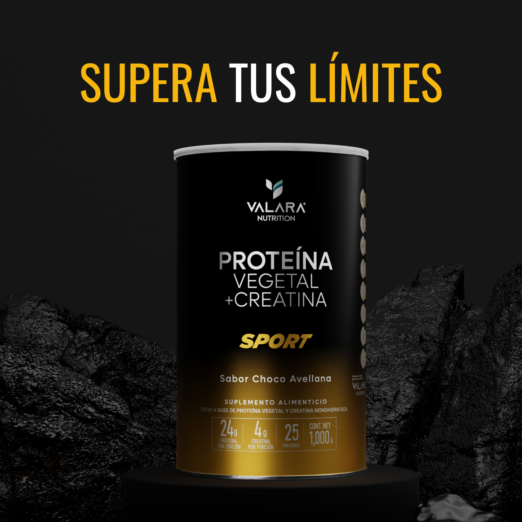 Proteína Sport: Proteína Vegana con Creatina Monohidratada y Magnesio - 1 Kg