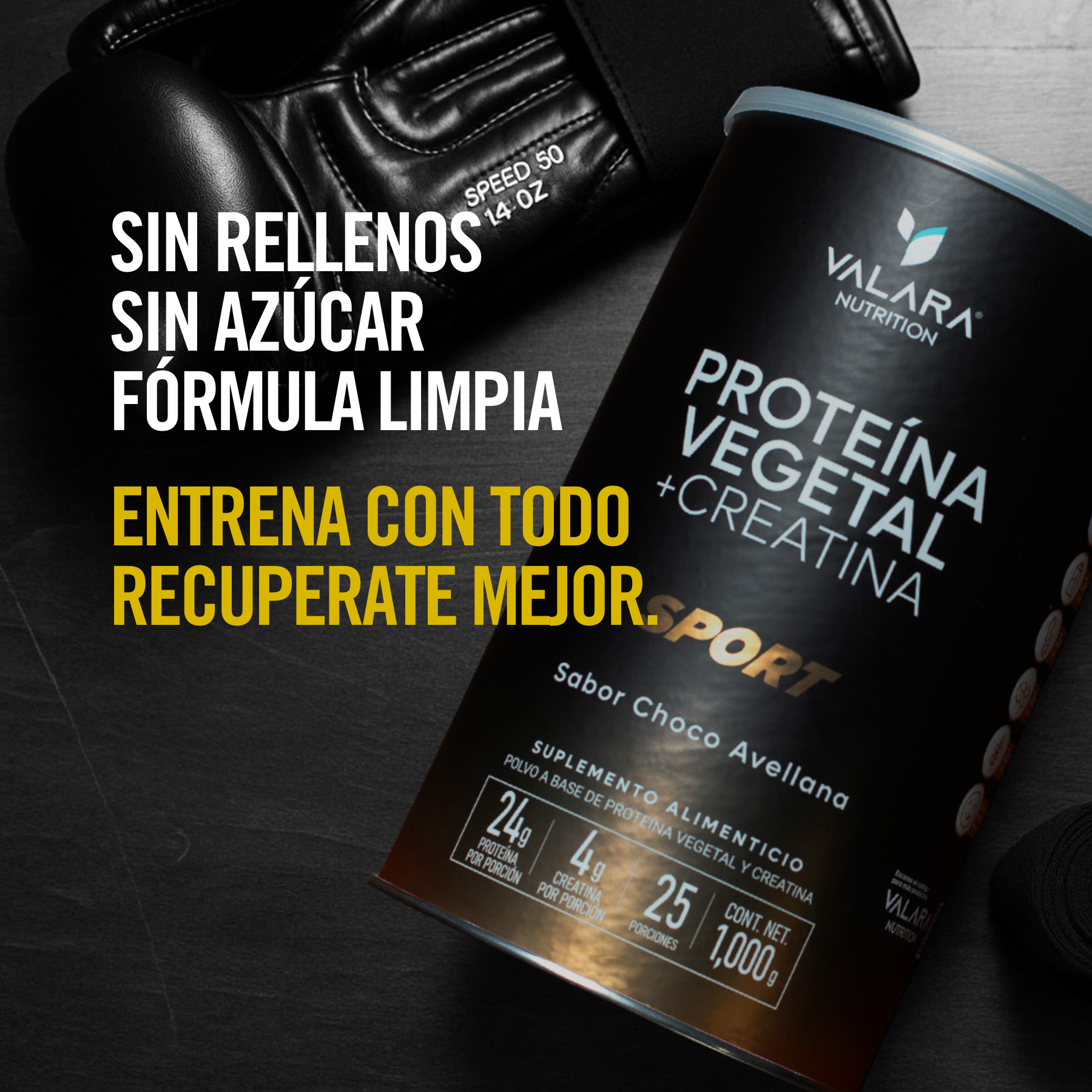 Proteína Sport: Proteína Vegana con Creatina Monohidratada y Magnesio - 1 Kg