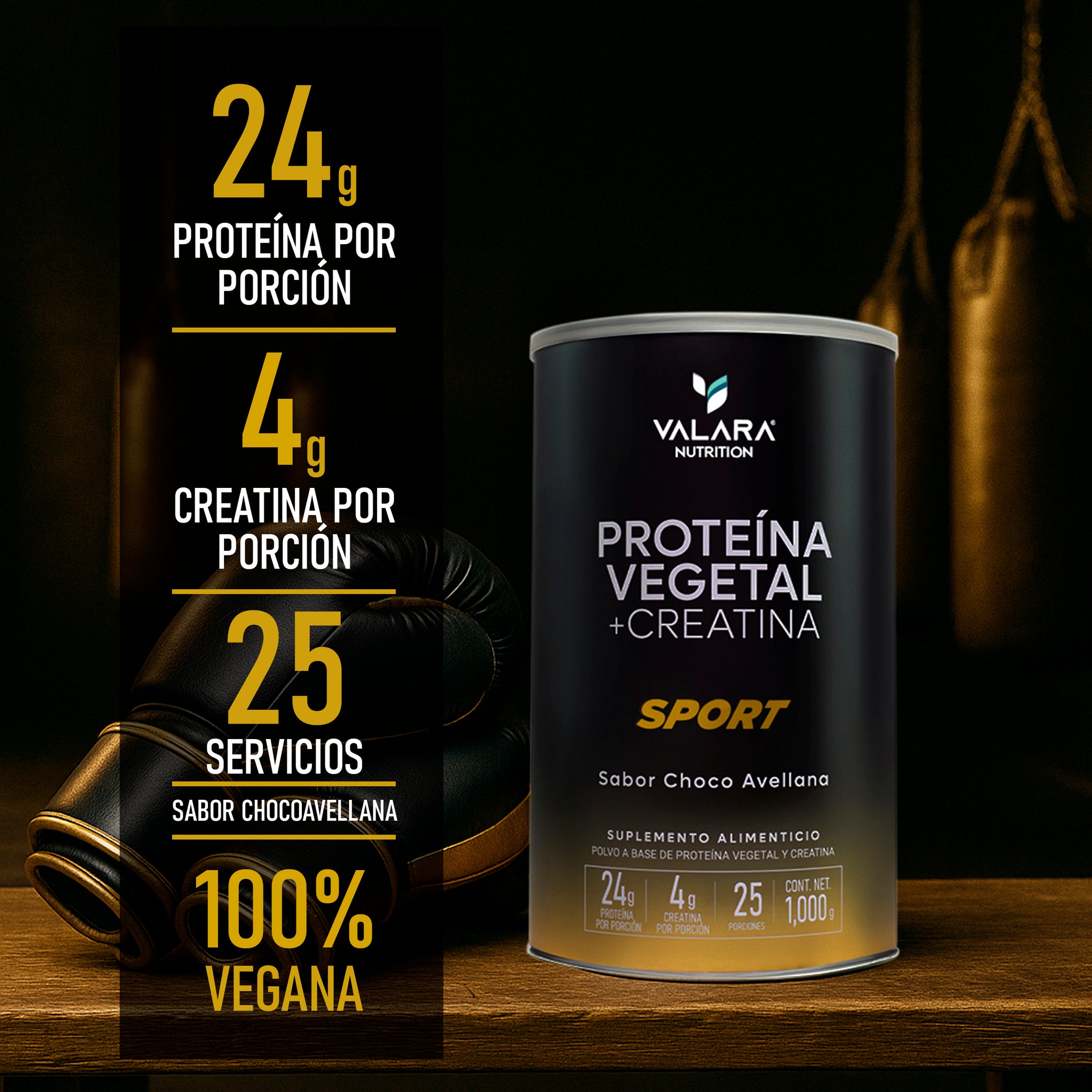 Proteína Sport: Proteína Vegana + Creatina Monohidratada 1 Kg