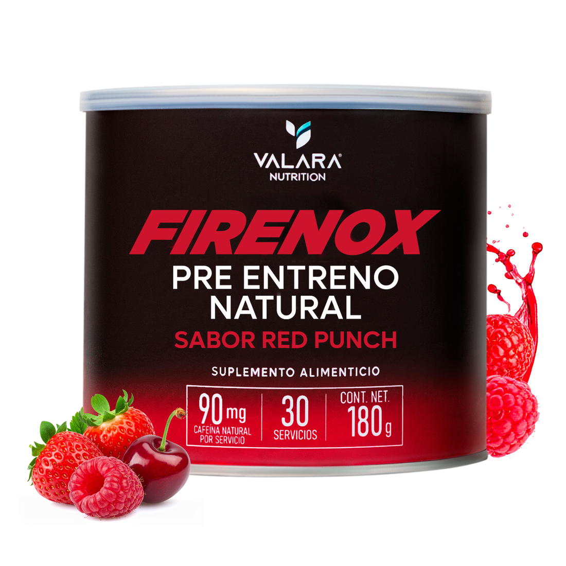 Firenox Pre-Entreno Natural  sabor Red Punch 180g