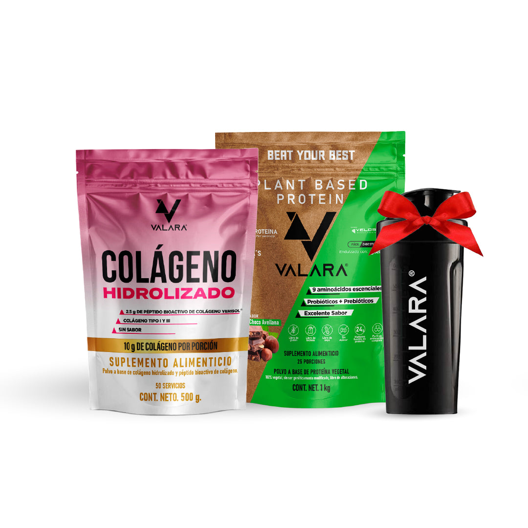 BUNDLE Proteína Vegana + Colágeno + Shaker GRATIS