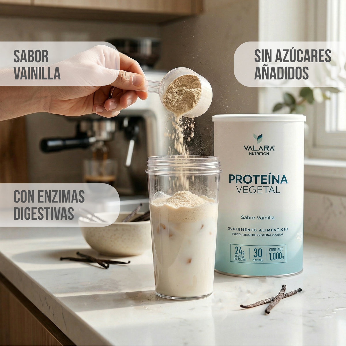 Proteína Vegana sabor Vainilla 528g
