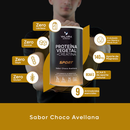 Proteína Sport: Proteína Vegana + Creatina Monohidratada 1 Kg