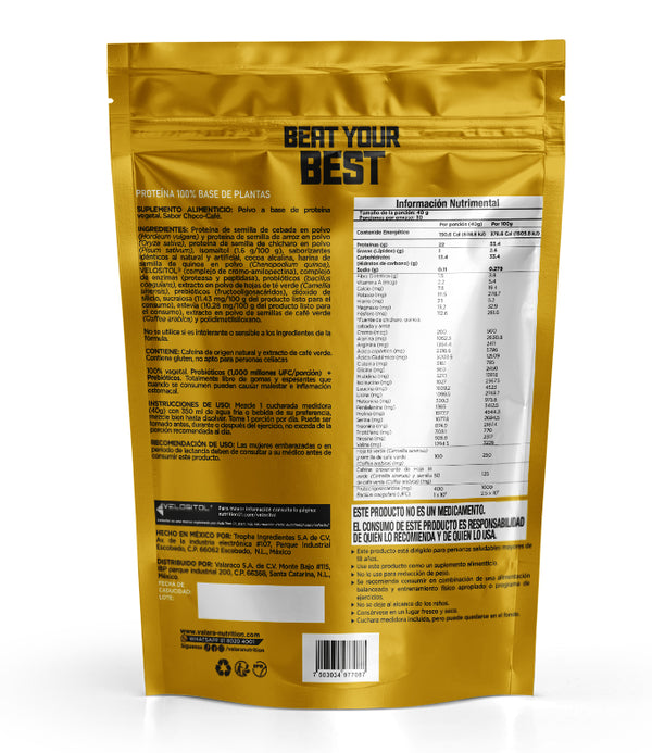 Plant Based Protein sabor Choco Café 2.65lb (1.2kg)